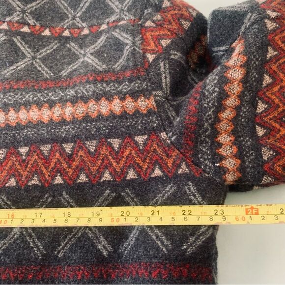 Civil Society Wool Blend Jacket Sherpa Lined Aztec Print Shacket Cabincore Sz L - Picture 11 of 14